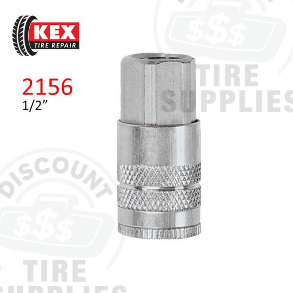 Kex Tire Repair | Steel 1/2″ Female Tru-Flate Air Line Coupler - 1/2″ FNPT - 2156