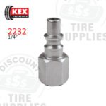 Kex Tire Repair | Steel 1/4" Male M Style Air Coupler - 1/4" MNPT - 2231
