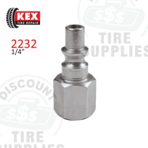 Kex Tire Repair | Steel 1/4" Male M Style Air Coupler - 1/4" MNPT - 2231