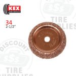 Kex Tire Repair | 2 1/2" x 5/8" Fine Grit Buffing Wheel for Tire Patch Repair with 3/8" Arbor Hole - 34