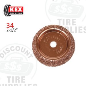 Kex Tire Repair | 2 1/2" x 5/8" Fine Grit Buffing Wheel for Tire Patch Repair with 3/8" Arbor Hole - 34