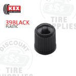 Kex Tire Repair | Standard Black Plastic Valve Cap - 100 Units - 39BLACK