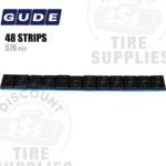 Gude | Steel 1/4 oz (0.25 oz) FE Stick-On Adhesive Tape Wheel Weight | Steel Coated - Black - 576 PC. Box - Image 2