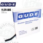 Gude | Steel 1/4 oz (0.25 oz) FE Stick-On Adhesive Tape Wheel Weight Roll | 720 pcs | Steel | Coated | Black