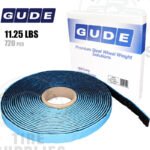 Gude | Steel 1/4 oz (0.25 oz) FE Stick-On Adhesive Tape Wheel Weight Roll | 720 pcs | Steel | Coated | Black