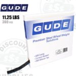 Gude | Steel 1/2 oz (0.50 oz) FE Stick-On Adhesive Tape Wheel Weight Roll | 360 pcs | Steel | Coated | Black