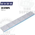 Gude | Steel 1.00 oz FE Stick-On Adhesive Tape Wheel Weight | Steel Coated - Silver - 144 PC. Box