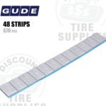 Gude | Steel 1/4 oz (0.25 oz) FE Stick-On Adhesive Tape Wheel Weight | Steel Coated - Silver - 576 PC. Box