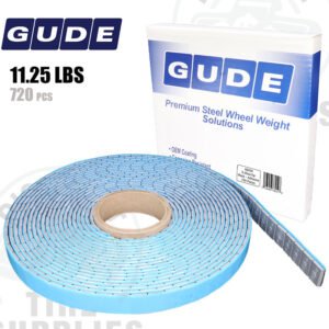 Gude | Steel 1/4 oz (0.25 oz) FE Stick-On Adhesive Tape Wheel Weight Roll | 720 pcs | Steel | Coated | Silver