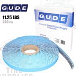 Gude | Steel 1/2 oz (0.50 oz) FE Stick-On Adhesive Tape Wheel Weight Roll | 360 pcs | Steel | Coated | Silver
