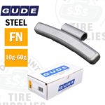 Gude | FN Style Clip-On Wheel Weights for Aluminum Alloy Rims, Steel Coated - 25 per Box
