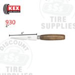 Kex Tire Repair | Wooden Handle Rigid Skiving Knife with Tapered Point Tip - KX-930