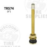 5" Brass .625 Rim Hole Tubeless Clamp-In Valve Stems - TR-574