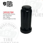 White Knight | Black Duplex 7 Spline Acorn Long Lug Nut - 3850LTBK