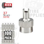 Kex Tire Repair | Standard Bore Metal Screwdriver Valve Cap - 37