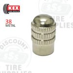 Kex Tire Repair | Chrome Metal Dome Valve Cap - 100 Pack - 38
