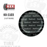 Fabric Reinforced Universal Tire Repair Units (Large Round) – Patch Size 3-1/8″ (80 mm) - KX-5103