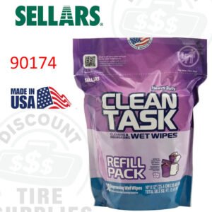Sellars | Clean Task™ Cleaning & Degreasing Wet Wipe Refill Pack, Red, 70 Sheets - 90174