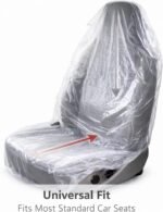 Hi-Tech | Disposable Plastic Car Seat Covers | Clear | 0.5 Mil | 500 Pack Roll | SC-500