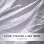 Hi-Tech | Disposable Plastic Car Seat Covers | Clear | 0.5 Mil | 500 Pack Roll | SC-500