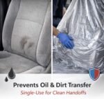 Hi-Tech | Disposable Plastic Car Seat Covers | Clear | 0.5 Mil | 500 Pack Roll | SC-500