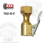 Kex Tire Repair | European-Style Clip-On Flow Thru Air Chuck - 1/4 Female NPT (Open Style) - 762-O-F